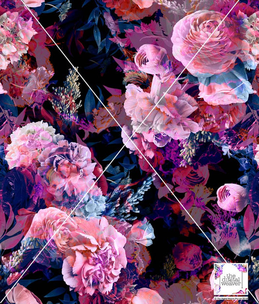 TDW3673_MA281 Dark Romance Digital Floral Exclusive Print Design