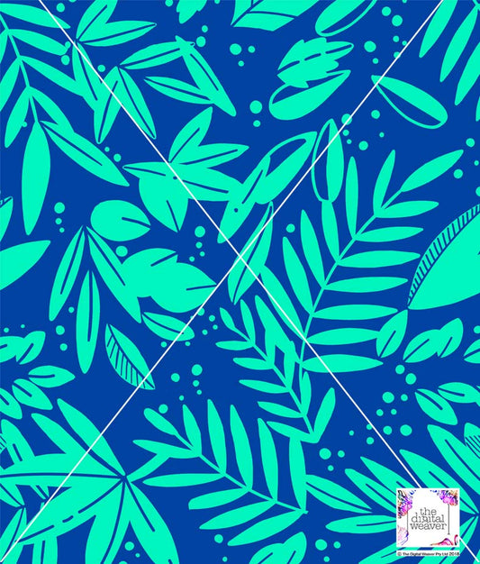 TDW3674_LA168 Bold Tropic Cut Out Leaf Print Exclusive Print Design