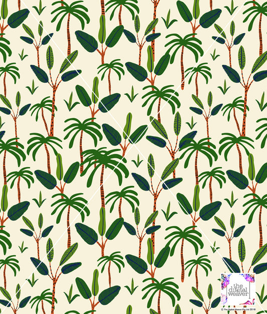 TDW3694_CS016 Rio Palm trees Conversational Exclusive Print Design
