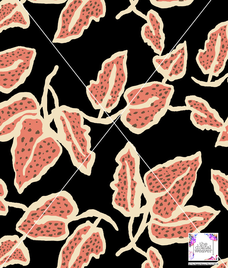 TDW3696_CS018 Rio Leaf Print Exclusive Print Design