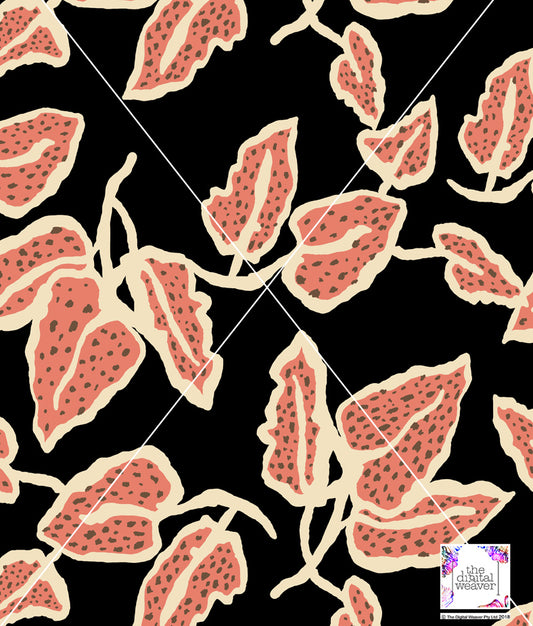 TDW3696_CS018 Rio Leaf Print Exclusive Print Design
