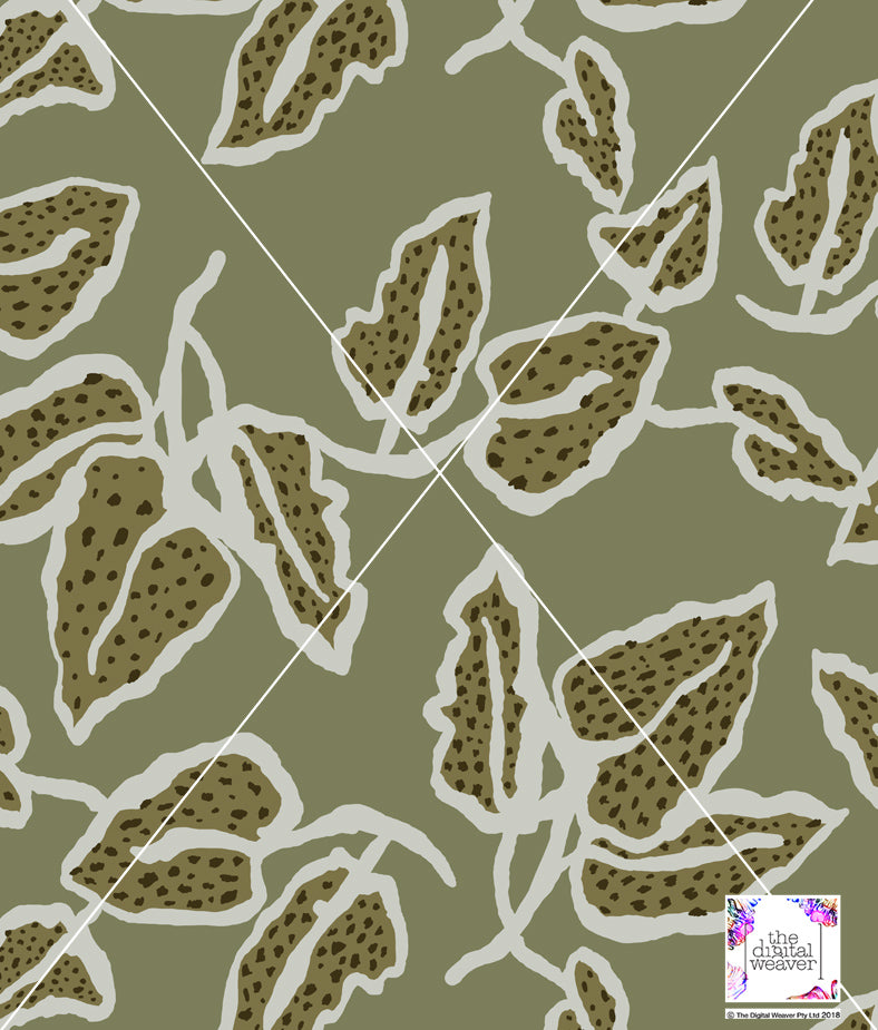 TDW3696_CS018 Rio Leaf Print Exclusive Print Design
