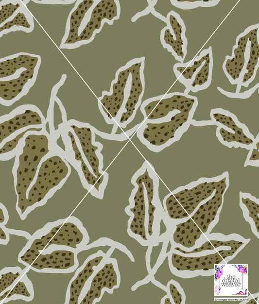 TDW3696_CS018 Rio Leaf Print Exclusive Print Design