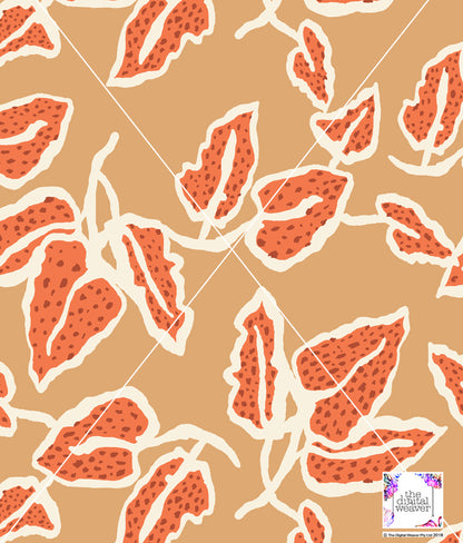 TDW3696_CS018 Rio Leaf Print Exclusive Print Design
