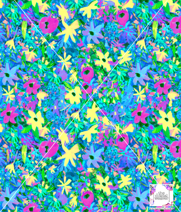 TDW3724_LA174 Fauve Blooms Floral & check Exclusive Print Design