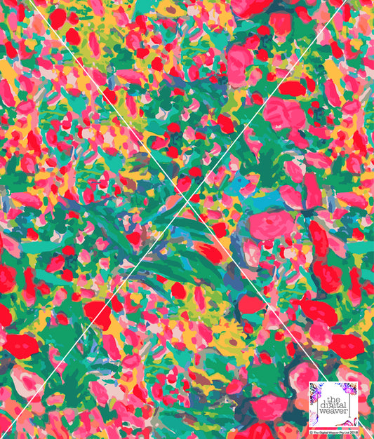 TDW3725_LA175 Fauve Garden Floral & spot Exclusive Print Design
