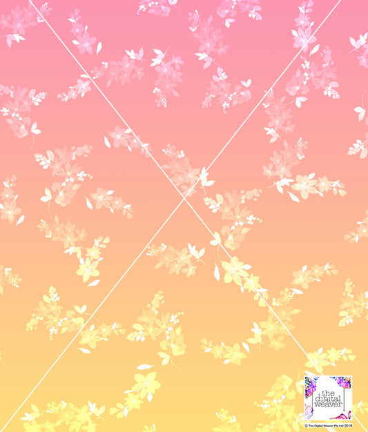 TDW3783_TF116 Gradient Blossom Floral Exclusive Print Design