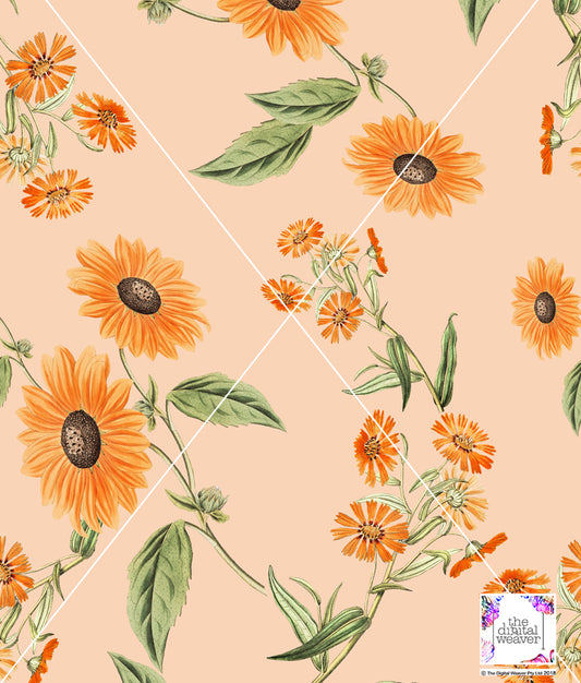 TDW3788_MA321 Sunflower Floral Exclusive Print Design
