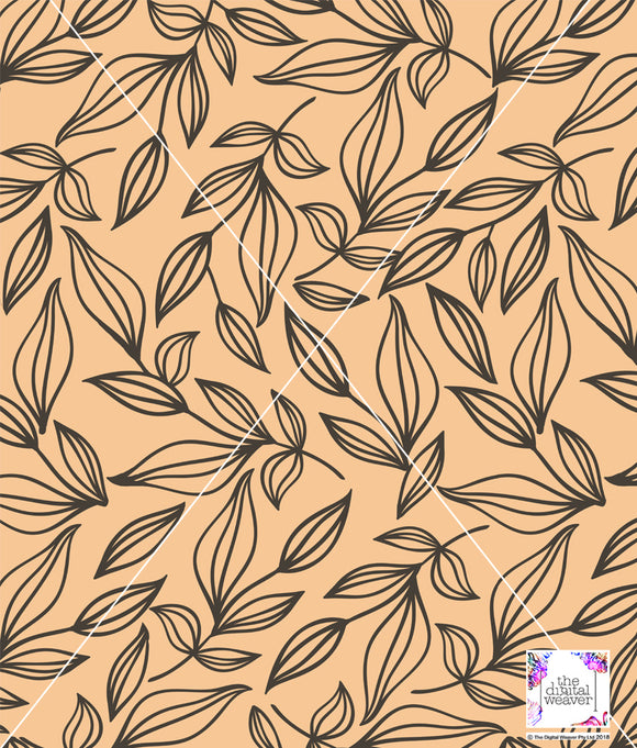 TDW3814_MA334 Line Leaf Print Exclusive Print Design