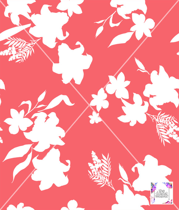 TDW7008ABCDE Shadow Floral 2 colour Exclusive Print Design