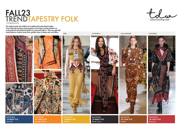 Fall23 TREND Tapestry Folk A3 Trend Board Digital File