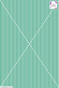 Stripe Vertical - 5mm - Fern Green & White