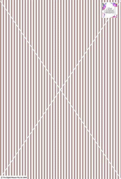 Stripe Vertical - 5mm - Latte & White