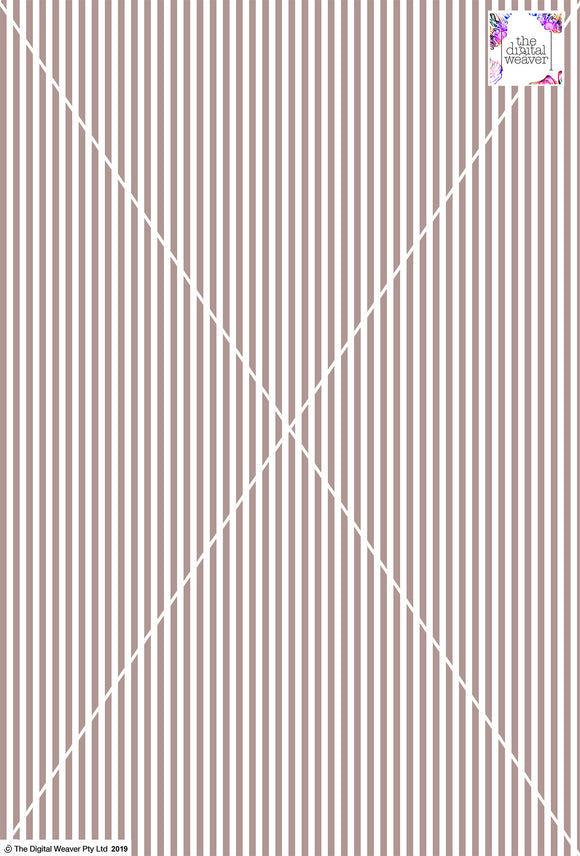 Stripe Vertical - 5mm - Latte & White