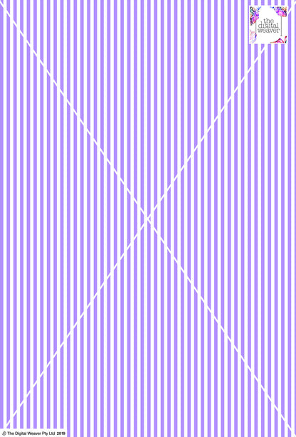 Stripe Vertical - 5mm - Lilac & White