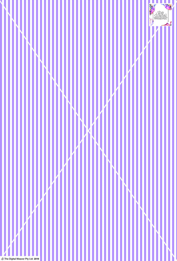 Stripe Vertical - 5mm - Lilac & White