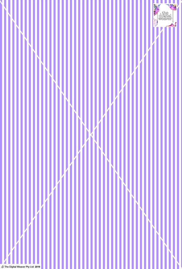 Stripe Vertical - 5mm - Lilac & White