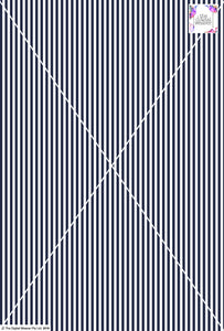 Stripe Vertical - 5mm - Navy Blue & White