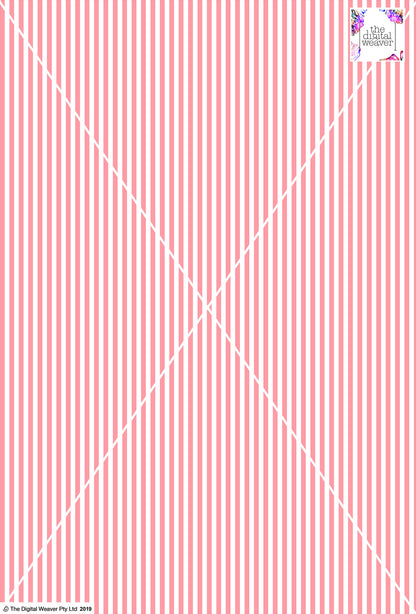 Stripe Vertical - 5mm - Rose & White