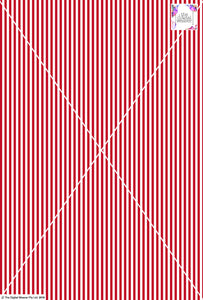 Stripe Vertical - 5mm - Ruby & White
