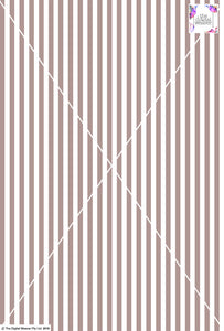 Stripe Vertical - 10mm - Latte & White