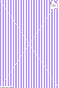 Stripe Vertical - 10mm - Lilac & White