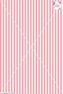 Stripe Vertical - 10mm - Rose & White