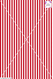 Stripe Vertical - 10mm - Ruby & White