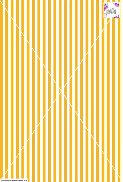 Stripe Vertical - 10mm - Sun Yellow & White