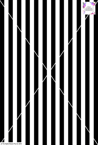 Stripe Vertical - 20mm - Black & White