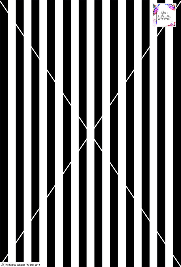 Stripe Vertical - 20mm - Black & White