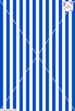 Stripe Vertical - 20mm - Cobalt & White