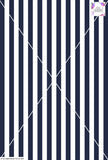 Stripe Vertical - 20mm - Navy Blue & White