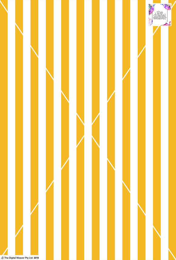 Stripe Vertical - 20mm - Sun Yellow & White