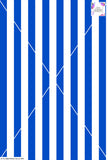Stripe Vertical - 30mm - Cobalt & White