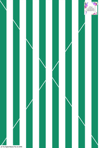 Stripe Vertical - 30mm - Fern Green & White
