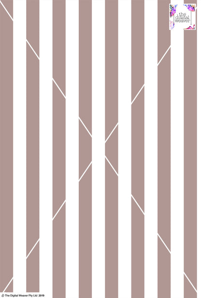 Stripe Vertical - 30mm - Latte & White