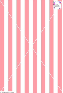Stripe Vertical - 30mm - Rose & White