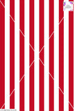 Stripe Vertical - 30mm - Ruby & White