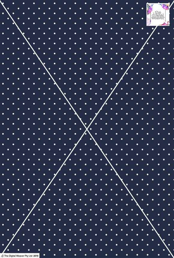 Spot Design - 3mm - Navy & White