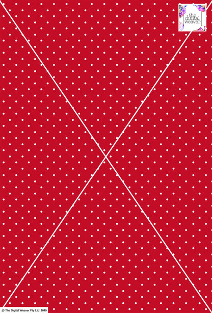 Spot Design - 3mm - Ruby & White