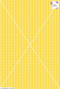Gingham Check  - 5mm - Sun & White
