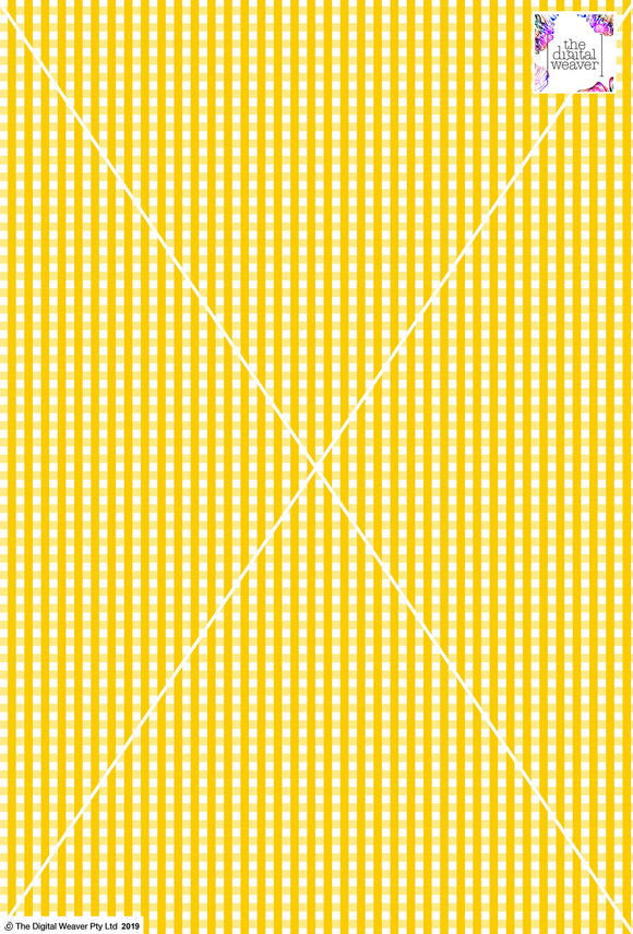 Gingham Check  - 5mm - Sun & White
