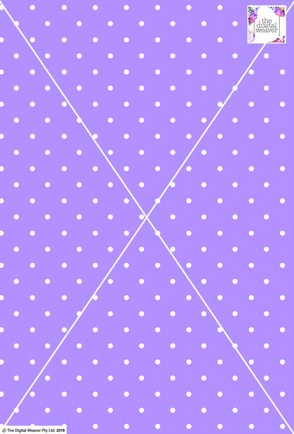 Spot Design - 8mm - Lilac & White