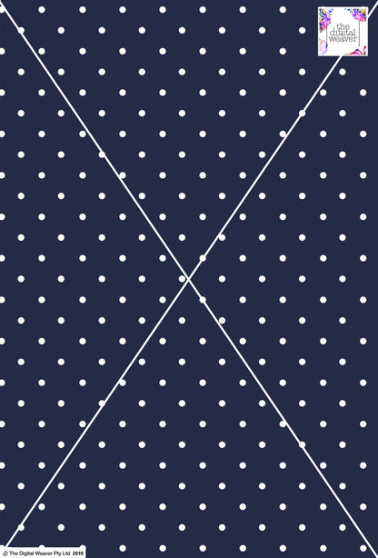 Spot Design - 8mm - Navy & White