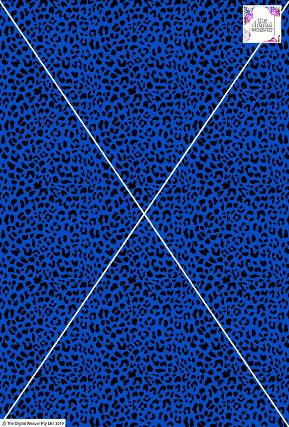 Cheetah Design - 10mm - Cobalt & Black