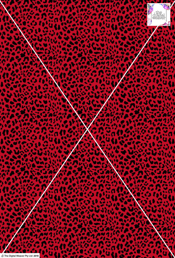 Cheetah Design - 10mm - Ruby & Black