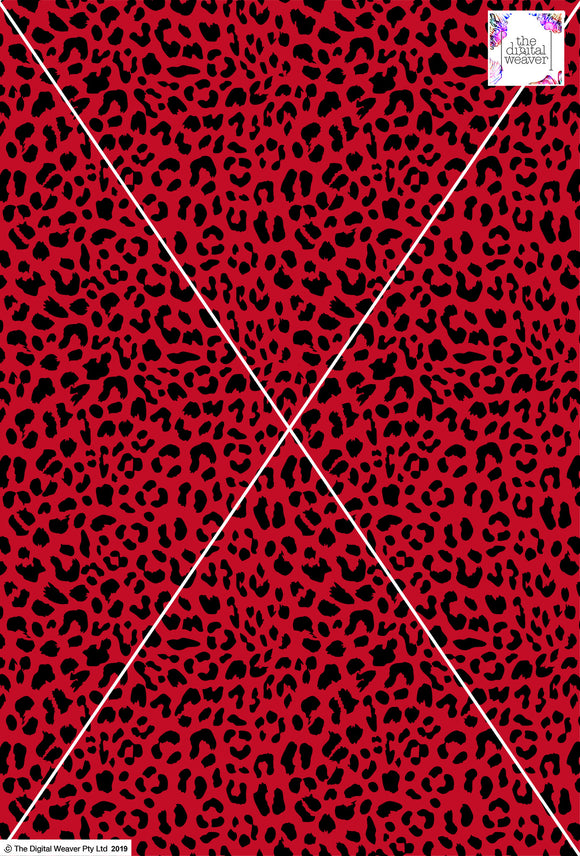 Cheetah Design - 20mm - Ruby & Black