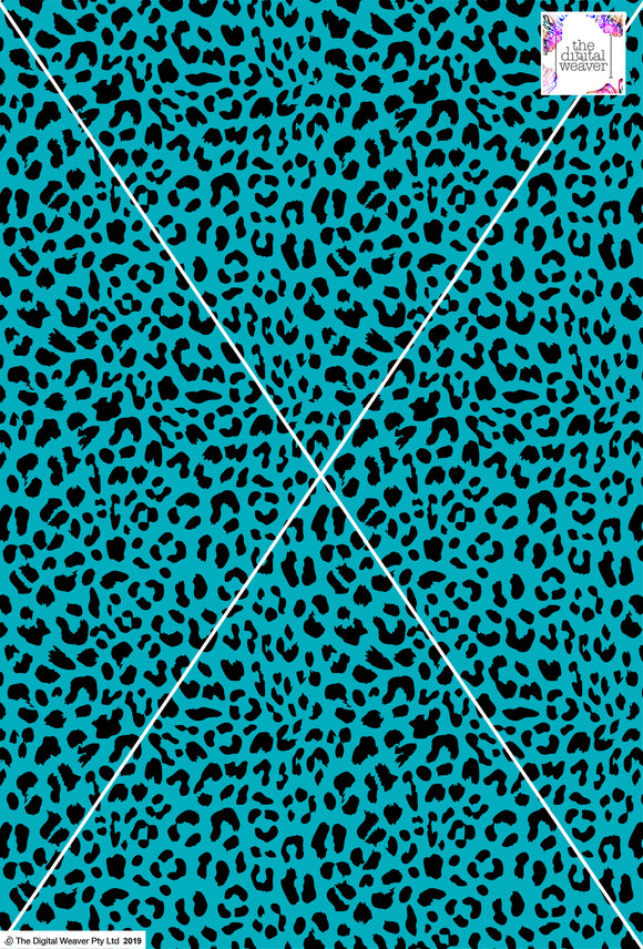 Cheetah Design - 20mm - Teal & Black