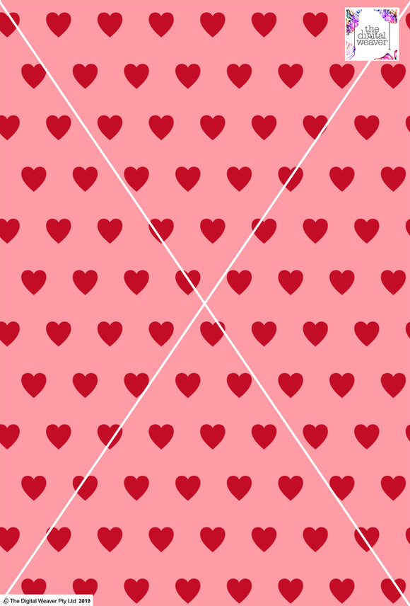 Heart Design - 3cm - Rose & Ruby